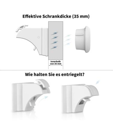 Norjews Baby Safety Magnetic Cabinet Lock - 10 Locks & 2 Keys Invisible Childproofing for Cabinets and Drawers No Drilling Required - Buy Online on GoSupps.com
