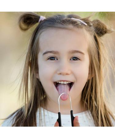 Healifty Stainless Steel Tongue Scraper Set - Medical Grade Tongue Cleaner with Storage Case for Men, Women, Kids - Reusable and Hygienic (Black) - Buy Online on GoSupps.com