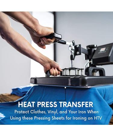 3 Pack PTFE Sheet/Teflon Reusable Non Stick Transparent Sheets - Heat Resistant & Extra-Thick for Arts, Crafts, and Heat Press Transfer - Buy Online on GoSupps.com