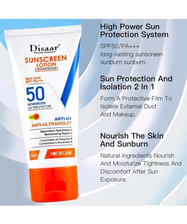 Sunscreen Lotion SPF 50 PA+++ - Advanced UVA/UVB Protection & Moisturizing Repair | 50ml / 1.69fl.oz - International Shipping Available - Buy Online on GoSupps.com