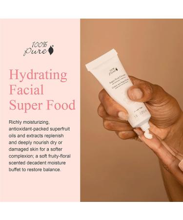 100% PURE Super Fruit Nourishing Cream Face Moisturizer | Vegan Skincare with Antioxidants & Vitamins | .85 oz - Buy Online on GoSupps.com