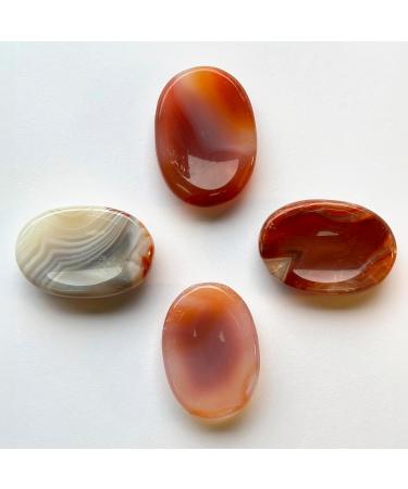 Red Carnelian Healing Crystal Thumb Worry Stone - Motivation, Creativity, Stress Relief - Energy Reiki Chakra Gift - Buy Online on GoSupps.com