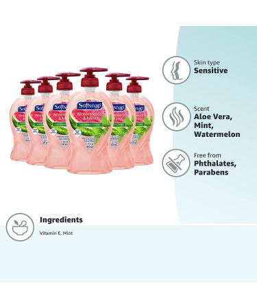 Softsoap Watermelon & Mint Moisturizing Liquid Hand Soap Pump - 11.25 oz (Pack of 6) - Buy Online on GoSupps.com