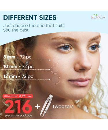 Acne Pimple Patches - 216 Hydrocolloid Zit Patches for All Skin Types - Invisible Healing Treatment - Buy Online on GoSupps.com