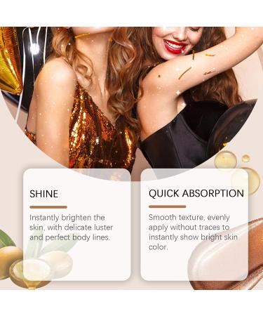 Shimmer Body Oil - Bronze Gold Body Shimmer Oil - Waterproof Body Glow Oil - Highlighter Body Luminizer - Natural Golden Bronzer Shimmering Oil - Shimmer Moisturiser for All Skin Types (100ml) - Buy Online on GoSupps.com