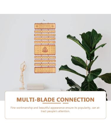 Zerodeko Arabic Ornaments Decor Artistic Wall Pendant Chic Pendant Arabic Carved Pendant Unique Door Hanger 70X30X0.3CM Khaki - Buy Online on GoSupps.com