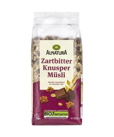 ALNATURA Muesli Croquant au Chocolat Noir Saveur Intense et Texture Gourmande (500g) - Le Lot De 4