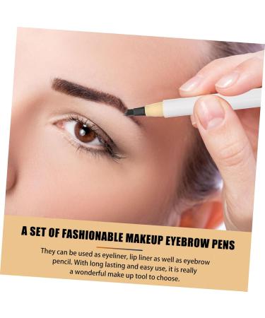 FOMIYES 4pcs Four Forked Eyebrow Pencil Make up Kit Cosmetic Makeup Pencils No Smudge Highlighter Travel - Buy Online on GoSupps.com