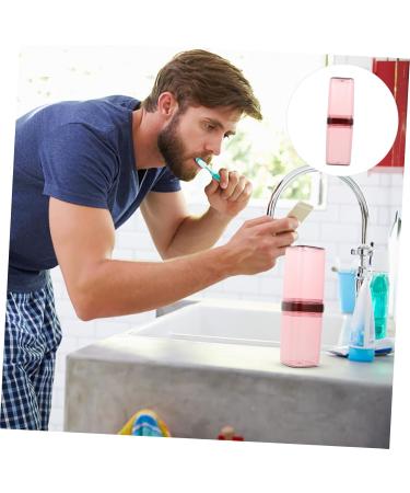 Portable Travel Washing Cup & Toothpaste Storage Case - Perfect Travel Accessory for Body Care - 20.5x7x7cm Red - Buy Online on GoSupps.com