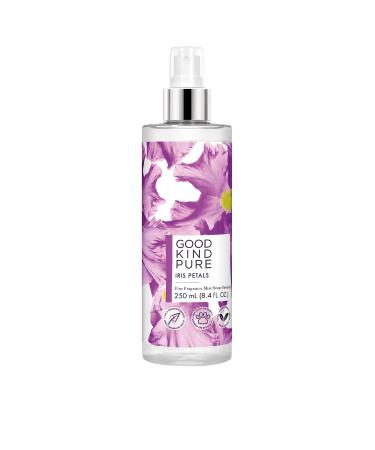 Iris Petals Body Mist Spray - Woody Floral Fragrance - A blend of Nectarine Blossom & Soft Amber Woods - Clean Vegan & Long-Lasting Formula - 8.4 Fl Oz 8.4 Fl Oz (Pack of 1)