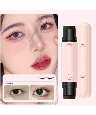 Eyeliner Stamp Sweatproof Waterproof Stencil Women Winged Eye Makeup Stamp Pen for Beginners Girls Travel Dating Party Work Commuting Sports Special Occasions Brown - Buy Online on GoSupps.com
