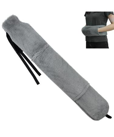 Owozoi heat bottle long - soft cover with kangaroo bags and belt 72cm 2 liters long hot water bottle with reference fluffy for tying for the neck shoulder bed bottle women gift gray - Buy Online on GoSupps.com