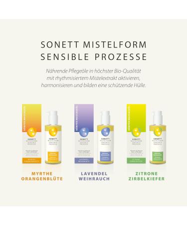 Sonett Mistelform Body and Massage Oil - Myrtle-Orange Blossom | Organic & Natural Skincare for Luxurious Relaxation | International Shipping Available - Buy Online on GoSupps.com