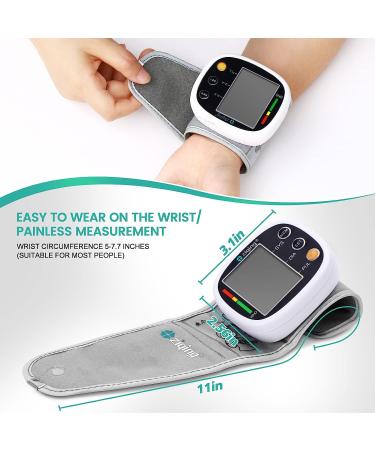 Wrist Blood Pressure Monitor | Rechargeable BP Machine with Memory & Voice Broadcast | Adjustable 57.7in Circumference | Large LCD | Home Use | Black+White - Buy Online on GoSupps.com