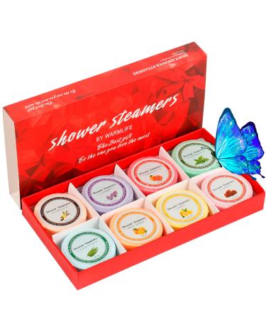 WARMLIFE Shower Steamers Aromatherapy with 8 Pure Scents  Shower Bombs Aromatherapy Self Care Gift Set  Perfect Gifts for Women Who Have Everything