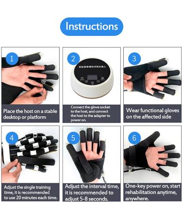 ZZBB Rehabilitation Gloves Soft Resting Hand Splint for Flexion Contracture Manual Training Nerve Massager Right-hand X-Large - Buy Online on GoSupps.com
