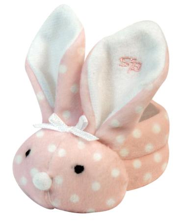 Stephan Baby Boo Bunnie Comfort Toy and Boo Cube, Baby Girl Polka Dot , 4 Inch Pink Dot