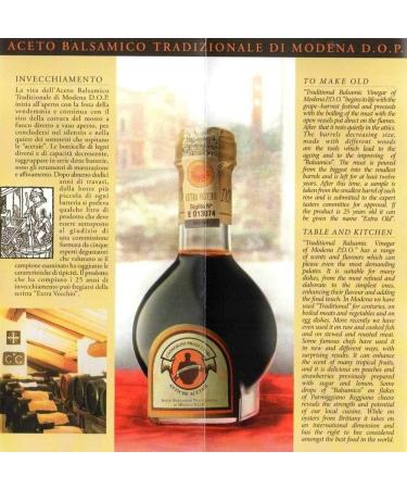 Tradizional Balsamic Vinegar of Modena PDO - 25 Years Old + Tic doser + Recipes Book- Acetaia Malpighi  - Buy Online on GoSupps.com