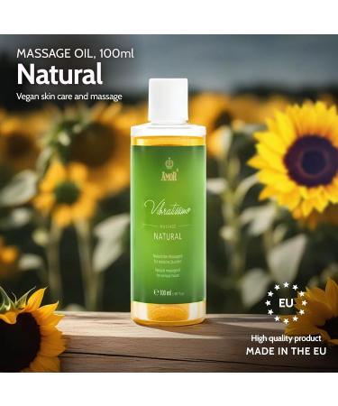 Vibratissimo Natural - Massage Oil for Sensual Pleasure Love Oil Erotic Oil 100 ml Natural 100 ml (Pack of 1) - Buy Online on GoSupps.com