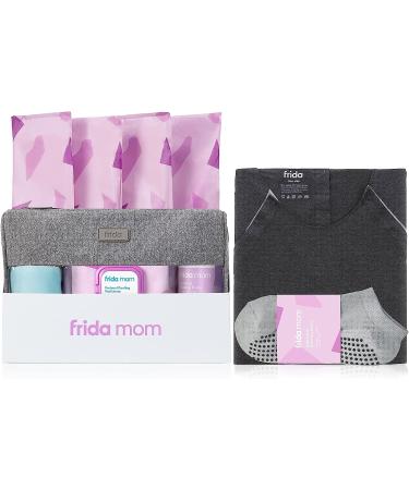 Frida Mom Hospital Packing Kit for Labor, Delivery & Postpartum - Nursing Gown, Socks, Peri Bottle, Disposable Underwear, and More (15-Piece Gift Set) - Buy Online on GoSupps.com
