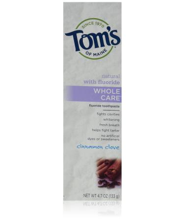 Tom's of Maine Cinnamon Clove Whole Care Toothpaste 4.7 Ounce