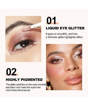 Buy Highly Pigmented Coral Orange Glitter Liquid Eyeshadow | Long Lasting Shimmer Makeup | International Shipping - Buy Online on GoSupps.com