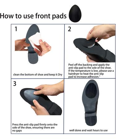 Non-Slip Shoe Pads | Adhesive Shoe Grips & Sole Protectors for High Heels - Black (6 Pairs) | International Shipping Available - Buy Online on GoSupps.com