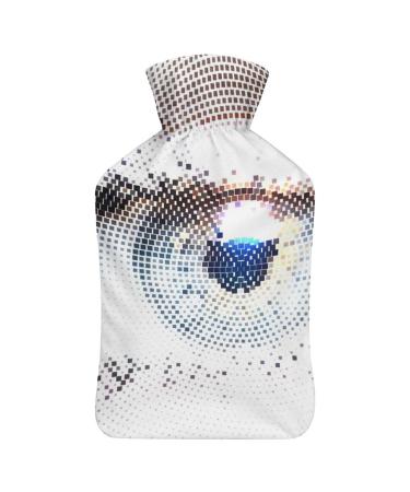 Eye Hot Water Bottle With Cover Plush Bed Bottle Hand Warmer For Adults And Children 26.5X15.3cm