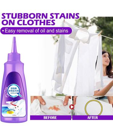 Active Enzyme Clothing Stain Remover Garment Stubborn Stain Cleaner Oil Remover Stain Remover For Clothes 120ml White Shirt Guardian Liquid Detergent For Most Types Of Clothes (1pc) - Buy Online on GoSupps.com