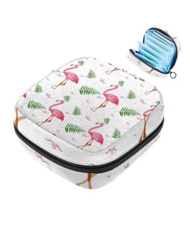 Pink flamingo summer sanitary sanitary napkins storable period pocket for women teen girls girls menstrual cup pocket breastfeeding pad holder