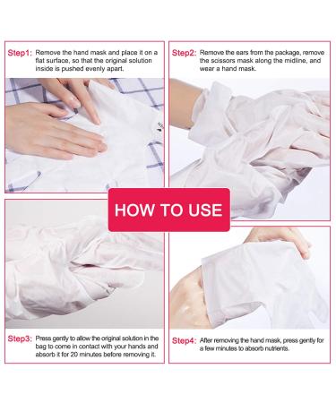 Rose Moisturizing Hand Peel Mask (5 Pack) Exfoliating and Hydrating Gloves for Baby Soft Hands - Repair Dry and Rough Skin - Men and Women - Buy Online on GoSupps.com