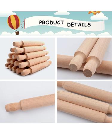 25 Pcs Kids Mini Wooden Rolling Pins for Baking - Bulk Mini Rolling Pin Set - Buy Online on GoSupps.com