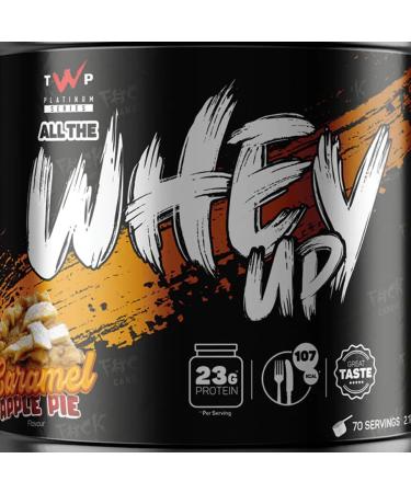 TWP Nutrition Platinum Series All The Whey Up Protein Powder Shake 23g Whey Protein Low Fat Low Carbs 2.1kg/900g & 70/30 Servings Vegetarian Friendly (Caramel Apple Pie 2.1kg) Caramel Apple Pie 2.1kg - Buy Online on GoSupps.com