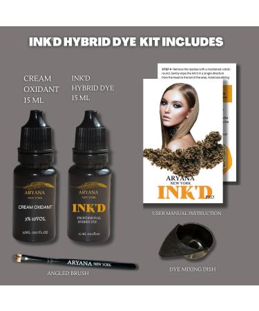 ARYANA NEW YORK INK D Hybrid Color Kit - Long Lasting Dark Brown Liquid Hair Color for Professional Spot Coloring & Grey Coverage - International Shipping Available - Buy Online on GoSupps.com