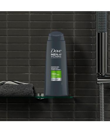 Dove Men + Care Fresh Clean 2 in 1 Shampoo and Conditioner 400 ml - Gentle Cleansing and Conditioning - Buy Online on GoSupps.com