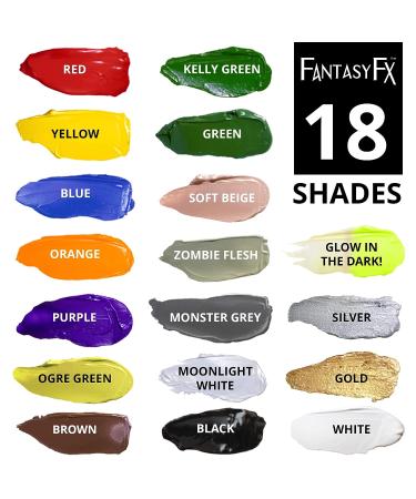 Mehron Fantasy F/X Face & Body Paint Bundle (Black & White) - Water Based Makeup - Buy Online on GoSupps.com