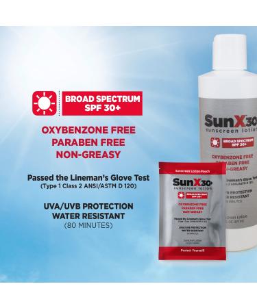 SunX30+ Sunscreen Lotion Packets - 100 Count Dispenser Box | SPF 30+ Protection - Buy Online on GoSupps.com