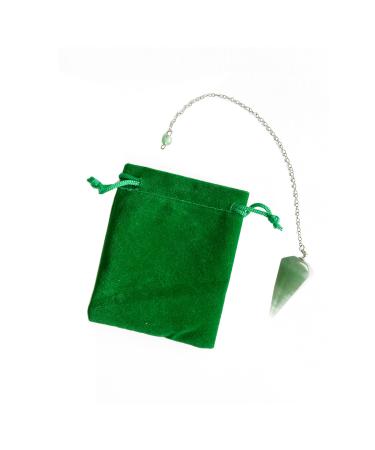 Aventurin-Naturstein Pendel crystal pendulum hexagonal vintage crystal pendulum for dining rod chakra-zreiki-kutagung wicca meditation spendula (green)