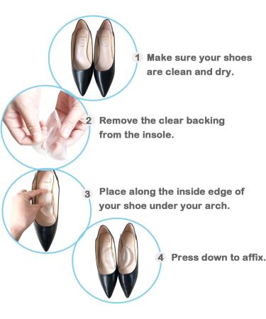 Arch Support Gel Insole for High Arches & Plantar Fasciitis - Comfortable Inserts for Men & Women (2 Pairs) - International Shipping Available - Buy Online on GoSupps.com