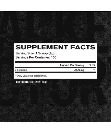Jacked Factory L-Citrulline Fermented Powder Supplement - 2000mg Per Serving - 100 Servings | Supports Nitric Oxide Levels & Athletic Performance | Unflavored - Buy Online on GoSupps.com