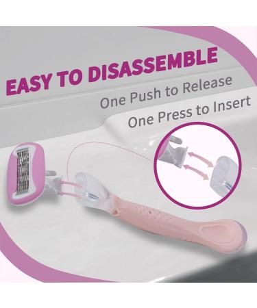 BonBloom Women's Razors - 5-Layer Blades Aloe Vera Strips Sensitive Skin Friendly Non-Slip Handle - International Shipping Available - Buy Online on GoSupps.com