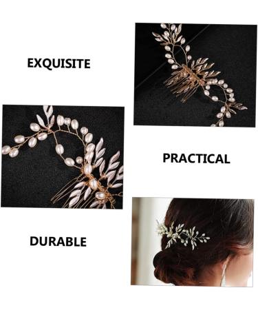 Beavorty Piece pearl hair comb tiara hair accessories bridal hair comb pearl hair pin bridal accessories bridal hair clip prom hair clips pearl hair clips lip gloss pearl bride wedding - Buy Online on GoSupps.com