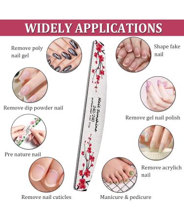 12PCS Nail File Set Half Moon Nail Buffer Files Double-Sided Emery Boards for Nails 100 180 240 Grit Professional Manicure Tool for Natural Nails or Extensions - Buy Online on GoSupps.com