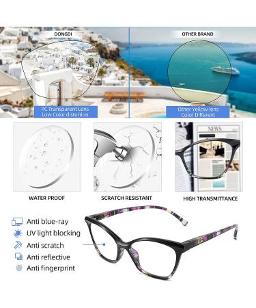 Cateye Blue Light Blocking Reading Glasses 4-Pack for Women +2.00 Diopters - Buy Online on GoSupps.com