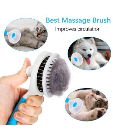 Self-Cleaning Cat & Dog Brush | Undercoat Grooming Tool for All Hair Types - Buy Online on GoSupps.com
