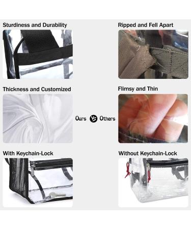 Mommore Heavy Duty Clear Backpack | Durable See Through Bookbag for School Work | Large, Black - Buy Online on GoSupps.com