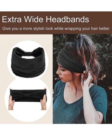 3Pcs Headbands for Women'S Hair Elastic Headband Women'S Hair Bands for Women Knotted Wide Scarfs Hairbands Elastic Fashion Yoga Hair Accessories for Women fnd Girls - Buy Online on GoSupps.com