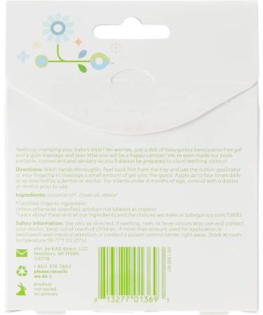 Babyganics Teething Gel Pods - 10 Count | Soothing Relief for Babies - Buy Online on GoSupps.com