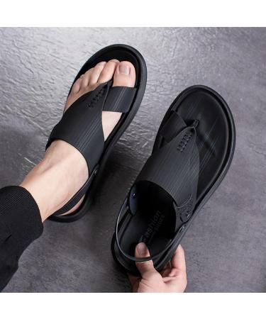 Orthopedic Beach Sandals for Men - Lightweight Non-Slip Flip Flops - Comfy Hallux Valgus Slippers - Summer Casual Foot Correctors - Size 7.5 Black - Buy Online on GoSupps.com