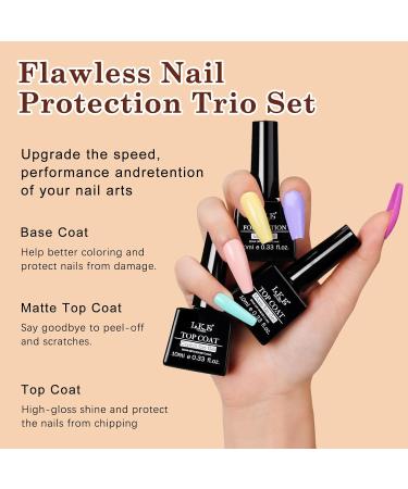 Gel Nail Polish Kit with 72W UV Lamp | Macaron Colors | Glossy & Matte Finish | Manicure DIY Set - Buy Online on GoSupps.com